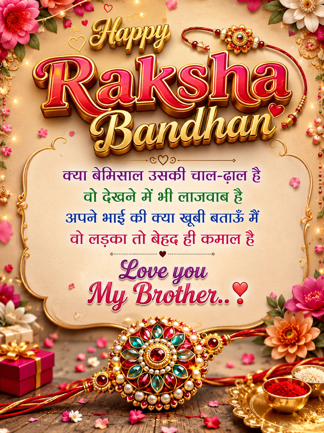 Raksha Bandhan Shayari 2026 in Hindi